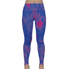 Bi Floral-pattern-background-1308 Lightweight Velour Classic Yoga Leggings by VernenInk