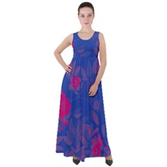 Bi Floral-pattern-background-1308 Empire Waist Velour Maxi Dress