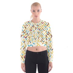 Tekstura-seamless-retro-pattern Cropped Sweatshirt by Sobalvarro