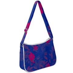 Bi Floral-pattern-background-1308 Zip Up Shoulder Bag