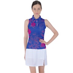 Bi Floral-pattern-background-1308 Women s Sleeveless Polo Tee