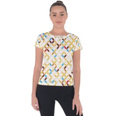 Tekstura-seamless-retro-pattern Short Sleeve Sports Top 