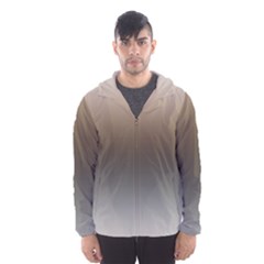 Brown And Grey Gradient Ombre Color Men s Hooded Windbreaker by SpinnyChairDesigns