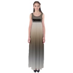 Brown And Grey Gradient Ombre Color Empire Waist Maxi Dress by SpinnyChairDesigns