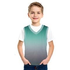 Teal Green And Grey Gradient Ombre Color Kids  Sportswear by SpinnyChairDesigns