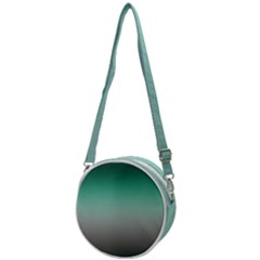 Teal Green And Grey Gradient Ombre Color Crossbody Circle Bag