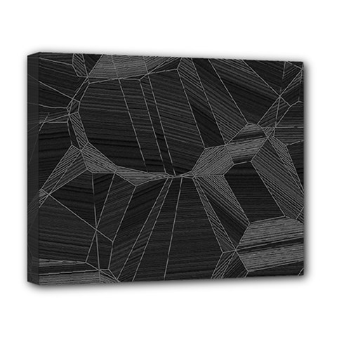 Black Tourmaline Stone Geometric Pattern Deluxe Canvas 20  X 16  (stretched) by SpinnyChairDesigns