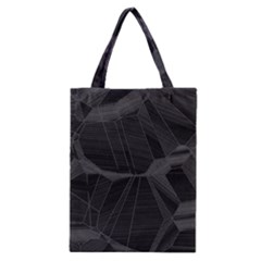 Black Tourmaline Stone Geometric Pattern Classic Tote Bag by SpinnyChairDesigns