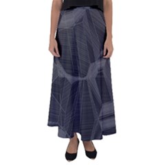 Black Tourmaline Stone Geometric Pattern Flared Maxi Skirt by SpinnyChairDesigns