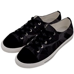 Black Tourmaline Stone Geometric Pattern Men s Low Top Canvas Sneakers