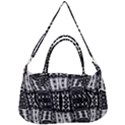 Abstract Black and White Stripes Checkered Pattern Removal Strap Handbag View2