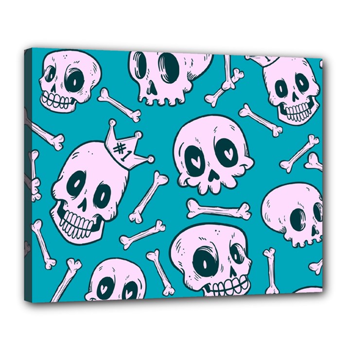 Skull Canvas 20  x 16  (Stretched)