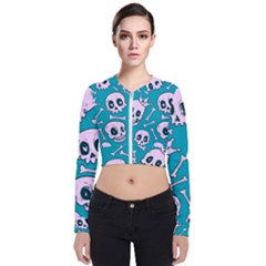 Skull Long Sleeve Zip Up Bomber Jacket by Sobalvarro