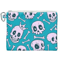 Skull Canvas Cosmetic Bag (xxl) by Sobalvarro