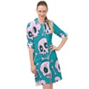 Skull Long Sleeve Mini Shirt Dress View1