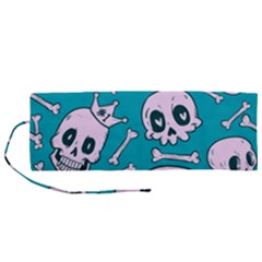 Skull Roll Up Canvas Pencil Holder (m) by Sobalvarro