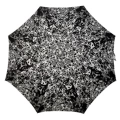 Black And White Grunge Stone Straight Umbrellas