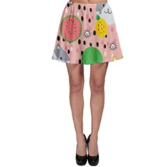 Cats And Fruits  Skater Skirt by Sobalvarro