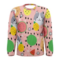 Cats And Fruits  Men s Long Sleeve Tee by Sobalvarro