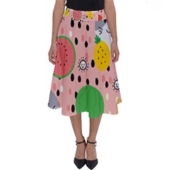 Cats And Fruits  Perfect Length Midi Skirt by Sobalvarro