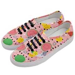 Cats And Fruits  Women s Classic Low Top Sneakers by Sobalvarro