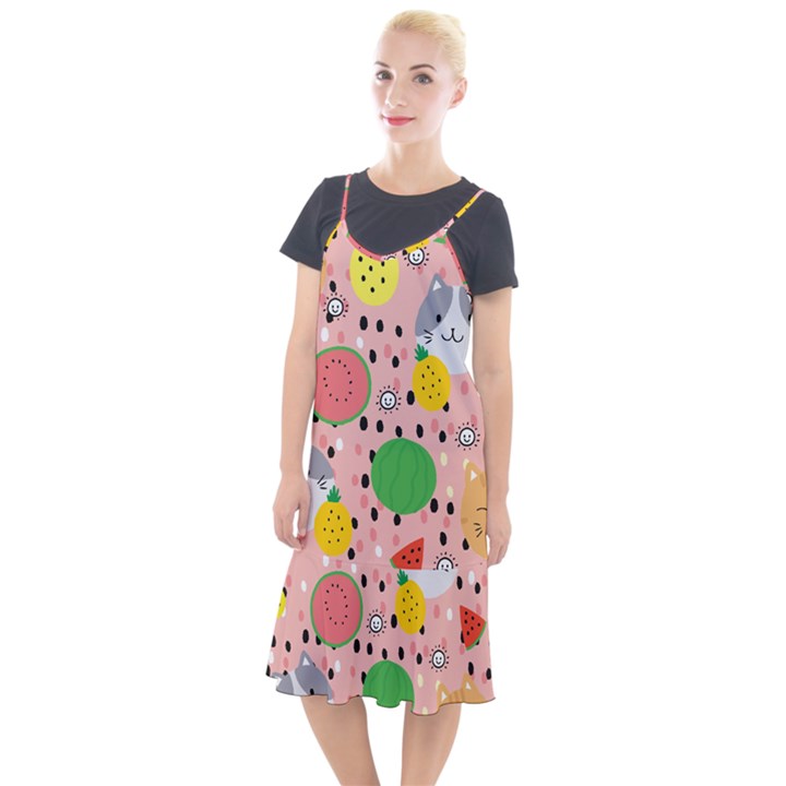 Cats and fruits  Camis Fishtail Dress