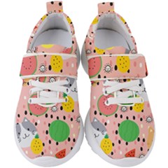 Cats And Fruits  Kids  Velcro Strap Shoes by Sobalvarro