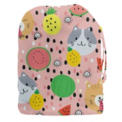 Cats And Fruits  Drawstring Pouch (3xl) by Sobalvarro