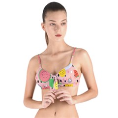 Cats And Fruits  Tie Up Cut Bikini Top by Sobalvarro