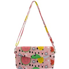 Cats And Fruits  Removable Strap Clutch Bag by Sobalvarro