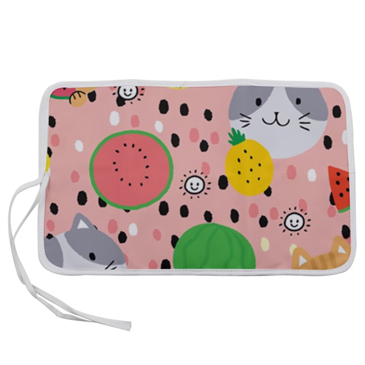 Cats and fruits  Pen Storage Case (M)