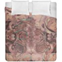 Tea Rose Pink and Brown Abstract Art Color Duvet Cover Double Side (California King Size) View1