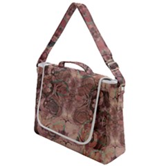 Tea Rose Pink And Brown Abstract Art Color Box Up Messenger Bag