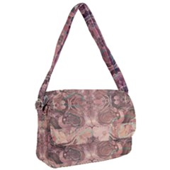 Tea Rose Pink And Brown Abstract Art Color Courier Bag by SpinnyChairDesigns