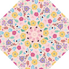 Tekstura-fon-tsvety-berries-flowers-pattern-seamless Golf Umbrellas by Sobalvarro
