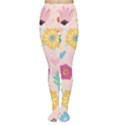 Tekstura-fon-tsvety-berries-flowers-pattern-seamless Tights View1