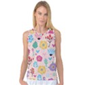 Tekstura-fon-tsvety-berries-flowers-pattern-seamless Women s Basketball Tank Top View1