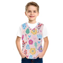 Tekstura-fon-tsvety-berries-flowers-pattern-seamless Kids  Sportswear by Sobalvarro