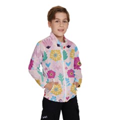 Tekstura-fon-tsvety-berries-flowers-pattern-seamless Kids  Windbreaker by Sobalvarro