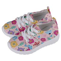 Tekstura-fon-tsvety-berries-flowers-pattern-seamless Kids  Lightweight Sports Shoes by Sobalvarro