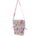 Tekstura-fon-tsvety-berries-flowers-pattern-seamless Folding Shoulder Bag View1