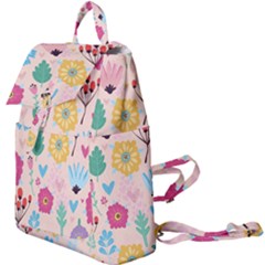 Tekstura-fon-tsvety-berries-flowers-pattern-seamless Buckle Everyday Backpack by Sobalvarro