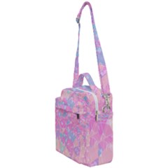 Pink Blue Peach Color Mosaic Crossbody Day Bag by SpinnyChairDesigns