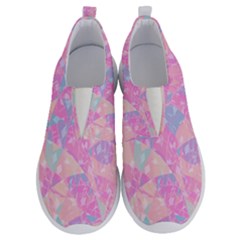 Pink Blue Peach Color Mosaic No Lace Lightweight Shoes by SpinnyChairDesigns