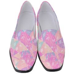 Pink Blue Peach Color Mosaic Women s Classic Loafer Heels by SpinnyChairDesigns