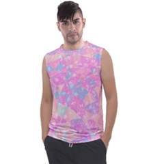 Pink Blue Peach Color Mosaic Men s Regular Tank Top