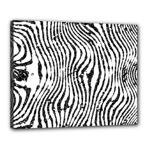 Zebra Print Stripes Canvas 20  X 16  (stretched) by SpinnyChairDesigns