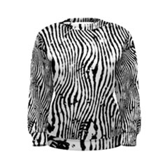 Zebra Print Stripes Women s Sweatshirt