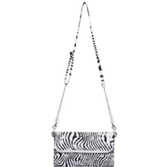 Zebra Print Stripes Mini Crossbody Handbag