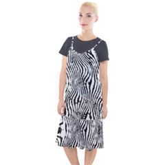 Zebra Print Stripes Camis Fishtail Dress